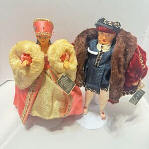 Peggy Nesbit King Henry VIII & Jane Seymour dolls 8" w/ tags costume figures